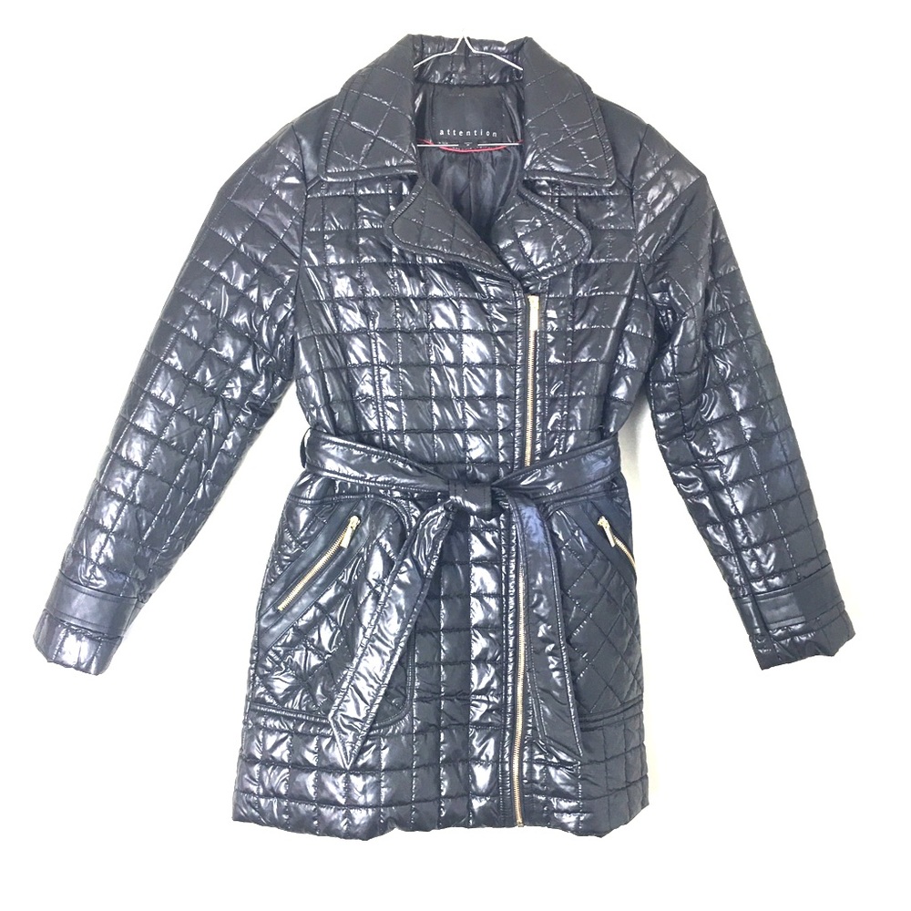 Attention, City Walker Quilted Puffer Coat, Size M